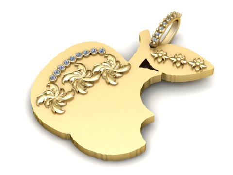 Floral Blossom Apple Pendant Modello di stampa 3D