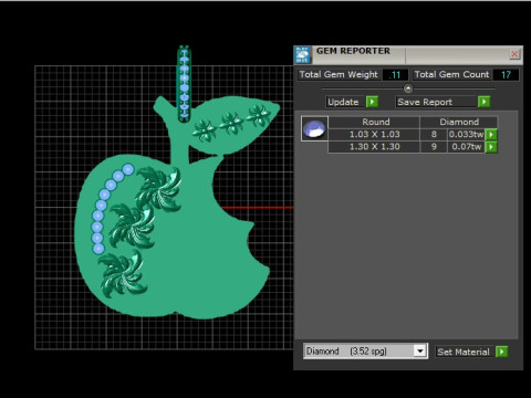 Floral Blossom Apple Pendant Modello di stampa 3D