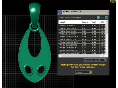 Golden Eclipse Diamond Pendant Model Cetak 3D