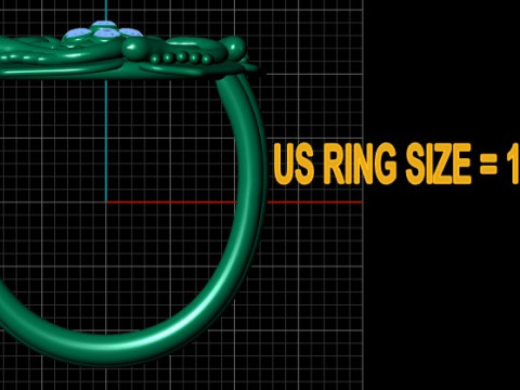 Floral Enigma Gold Diamond Ring Model Cetak 3D