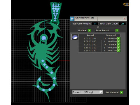 Inferno Fang Tribal Gold Pendant 3D Baskı Modeli