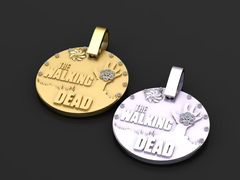 Rise of the Dead The Walking Dead Tribute Pendant 3D Print Model