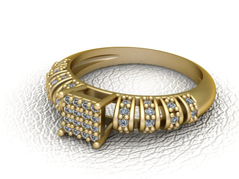 Regal Crown Diamond Ring 3Dプリントモデル