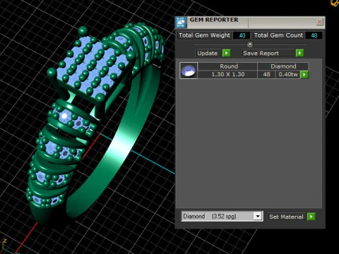 Regal Crown Diamond Ring 3D Print Model