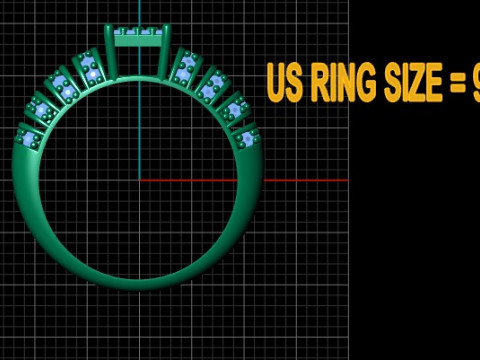 Regal Crown Diamond Ring 3Dプリントモデル