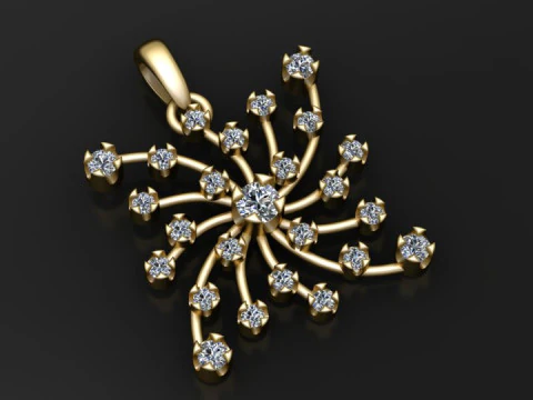 Pendentif &eacute;toile Modèles 3D en vedette