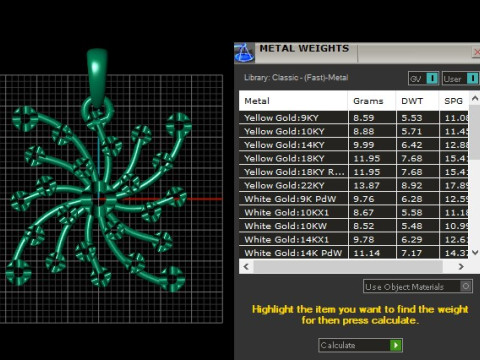Starburst Pendant Model Cetak 3D