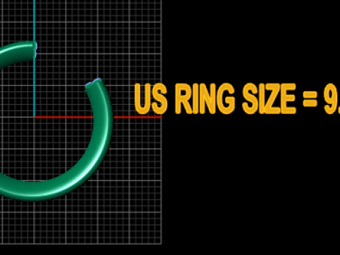 Elegant Twin-Set Open Cuff Ring 3D Printable model 3D Print Model