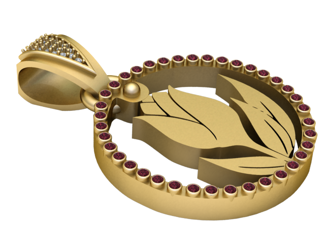 Tulip Pendant 3D Printable Model 3Dプリントモデル .c4d .max .obj .3ds .fbx .stl .blend 