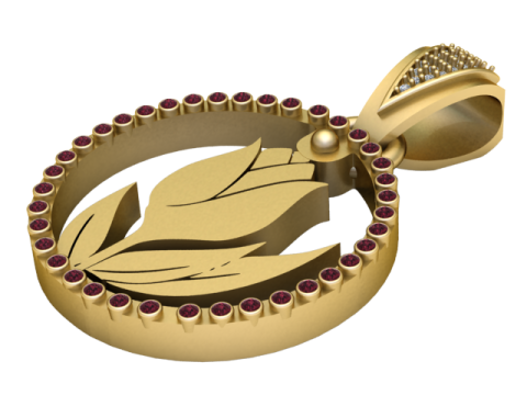 Tulip Pendant 3D Printable Model 3Dプリントモデル