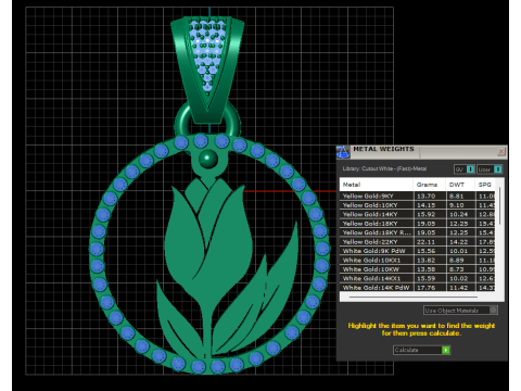 Tulip Pendant 3D Printable Model 3Dプリントモデル