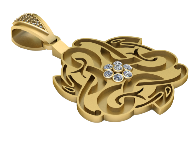 Celtic Knot Pendant 3D Printable Model 3D Druckmodell .c4d .max .obj .3ds .fbx .stl .blend