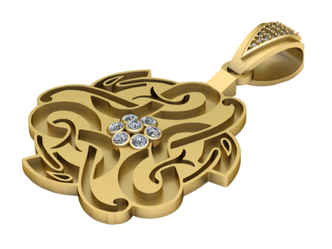 Celtic Knot Pendant 3D Printable Model 3D Druckmodell