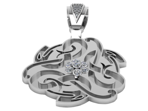 Celtic Knot Pendant 3D Printable Model 3D Druckmodell