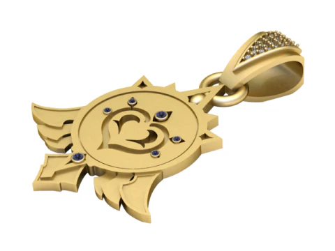 Heart Wing Pendant 3D Printable Model 3D Print Model