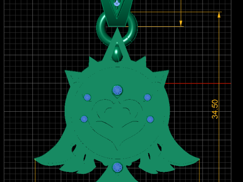 Heart Wing Pendant 3D Printable Model 3D 打印模型