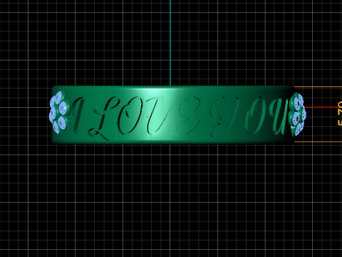LOVE Ring 3D Printable Model Modelo de Impressão 3D