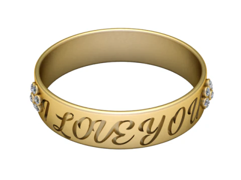 LOVE Ring 3D Printable Model 3D Print Model