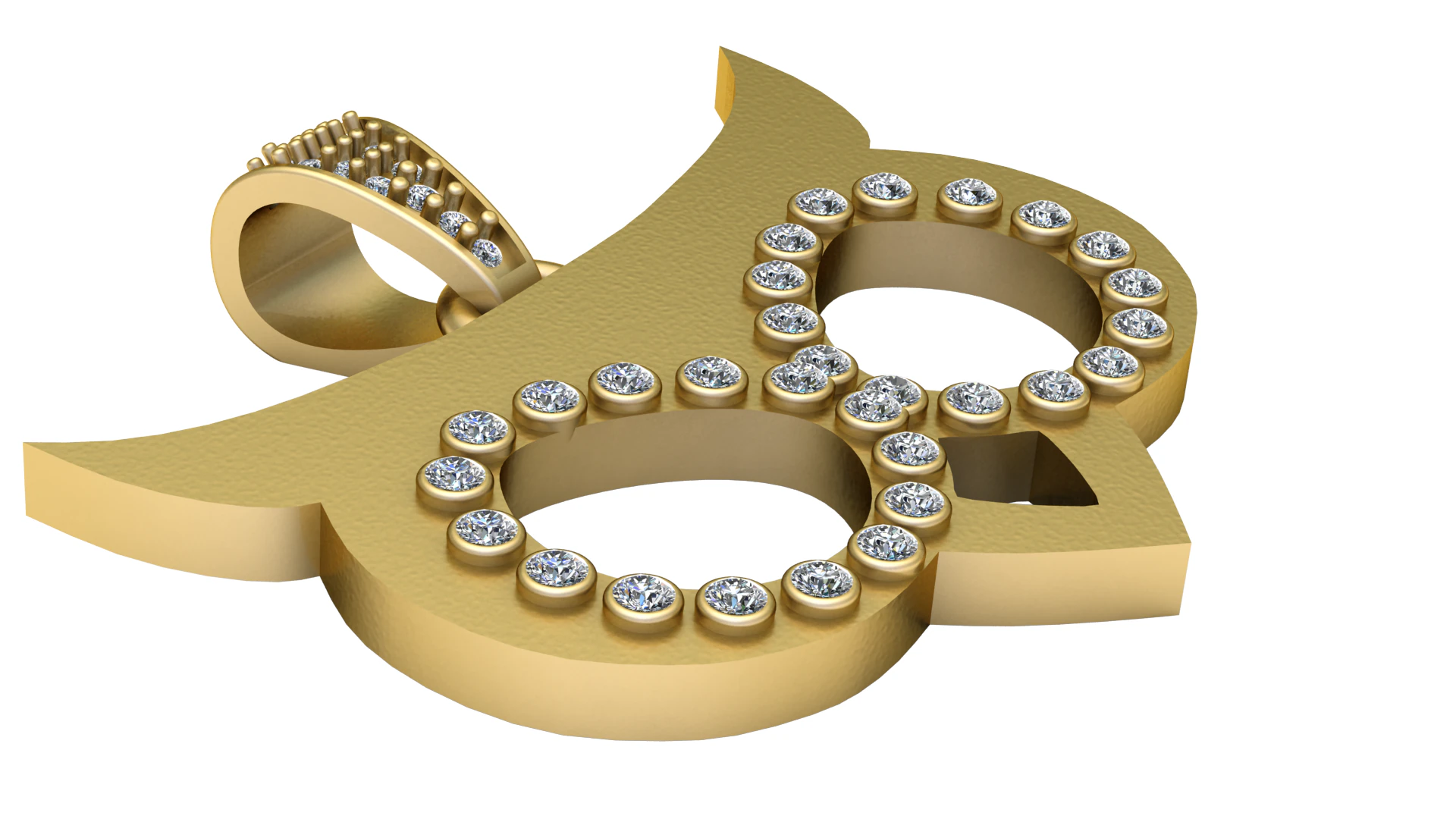 Bull Symbol Pendant 3D Printable Model 3D Print Model .c4d .max .obj .3ds .fbx .stl .blend 