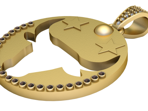 Zodiac Pendant 3D Printable Model 3D 프린트 모델