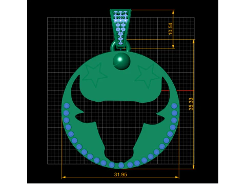 Zodiac Pendant 3D Printable Model 3D Print Model