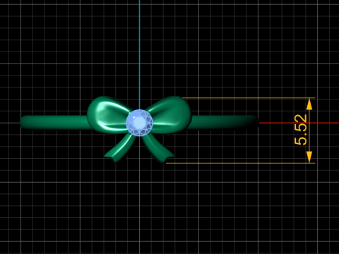 Bow Tie Sapphire Ring 3D Printable Model 3D 打印模型
