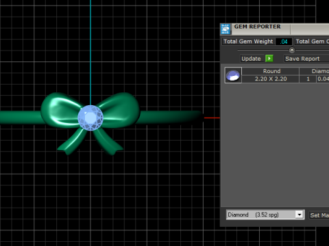 Bow Tie Sapphire Ring 3D Printable Model 3D 打印模型