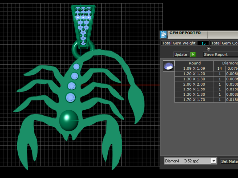 Scorpio Zodiac Pendant 3D Printable Model 3D Принт Модель