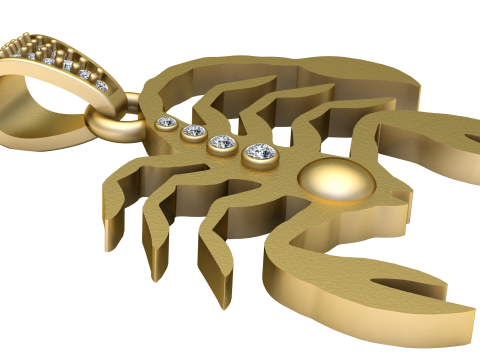 Scorpio Zodiac Pendant 3D Printable Model Model do druku 3D