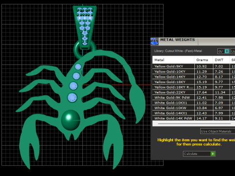Scorpio Zodiac Pendant 3D Printable Model 3D Принт Модель