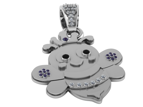 Cute Teddy Bear Pendant 3D Printable Model Modèles 3D en vedette