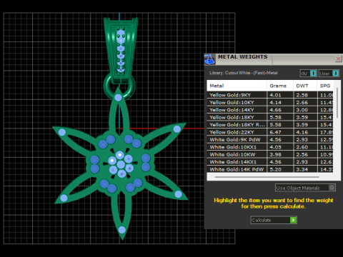 Floral Star Pendant 3D Printable Model 3D Print Model