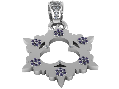 Regal Floral Heart Pendant 3D Printable Mode 3D 打印模型