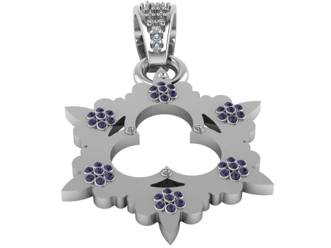 Regal Floral Heart Pendant 3D Printable Mode 3D Print Model