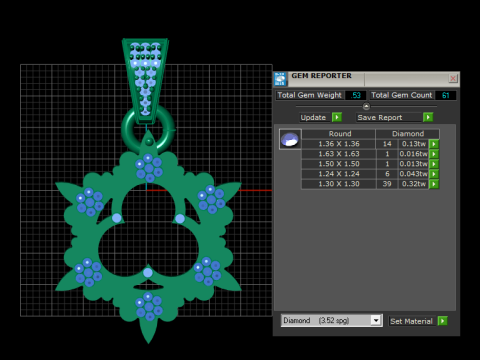 Regal Floral Heart Pendant 3D Printable Mode 3D 打印模型