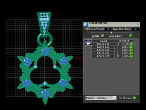 Regal Floral Heart Pendant 3D Printable Mode 3D Print Model