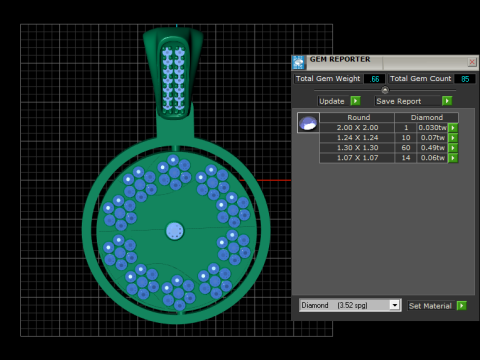 Sapphire Blossom Pendant 3D Printable Model 3D 打印模型
