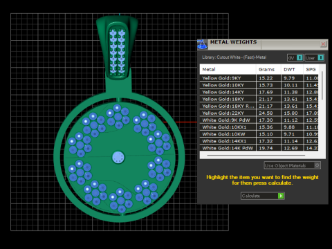 Sapphire Blossom Pendant 3D Printable Model 3D 打印模型