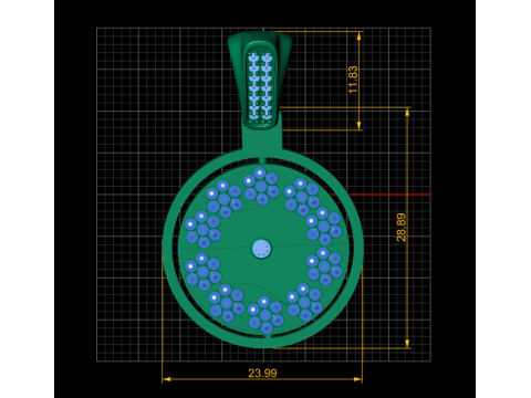 Sapphire Blossom Pendant 3D Printable Model 3D 打印模型