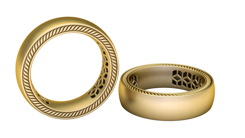 Elegant Band Ring 3D Printable Model 3D Print Model .c4d .max .obj .3ds .fbx .stl .blend