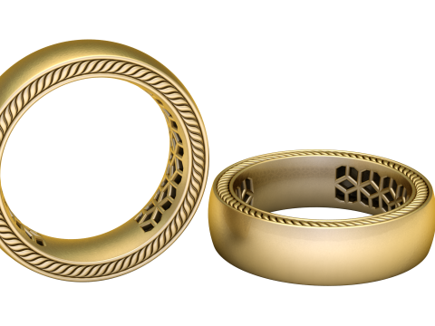 Elegant Band Ring 3D Printable Model Model do druku 3D