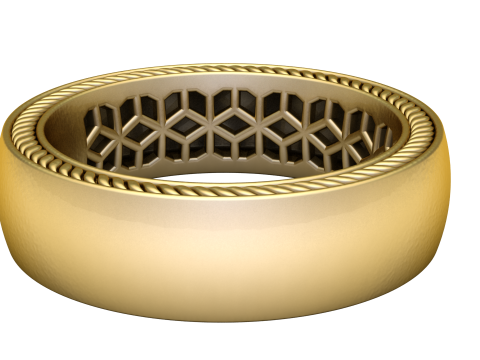 Elegant Band Ring 3D Printable Model 3D Print Model