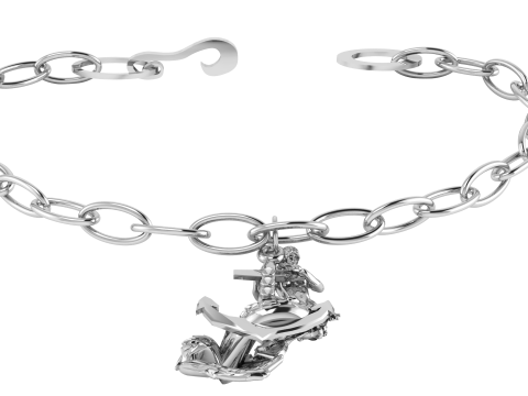 Carrera y Carrera Inspired Bracelet 3D Printable Model 3D 打印模型
