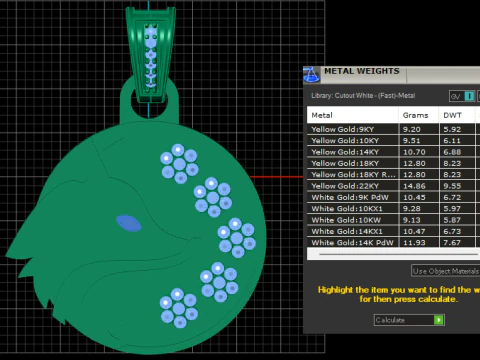 Elegant Round Pendant 3D Printable Model 3D Print Model
