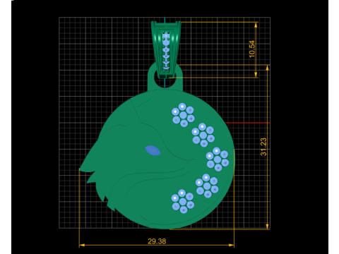 Elegant Round Pendant 3D Printable Model 3D Print Model