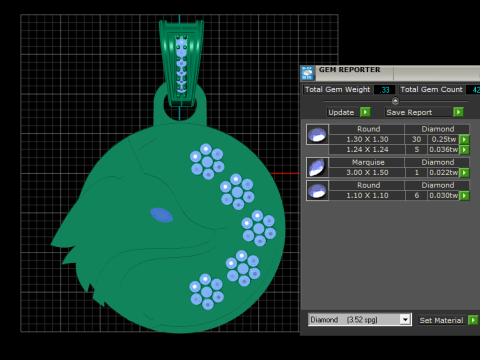 Elegant Round Pendant 3D Printable Model 3D Print Model