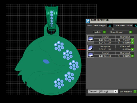 Elegant Round Pendant 3D Printable Model 3D Print Model