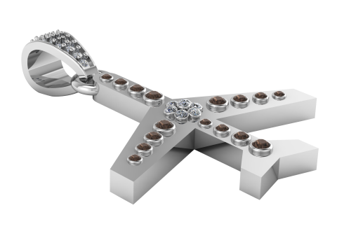 हवाई जहाज पेंडेंट 3डी प्रिंट करने योग्य आभूषण मॉडल 3D प्रिंट मॉडल