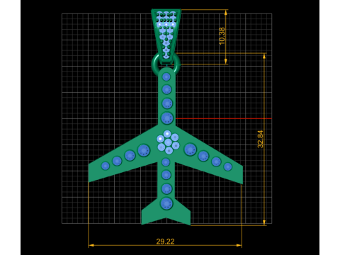 हवाई जहाज पेंडेंट 3डी प्रिंट करने योग्य आभूषण मॉडल 3D प्रिंट मॉडल