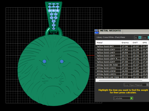 Lion Face Pendant 3D Printable Model 3D Принт Модель